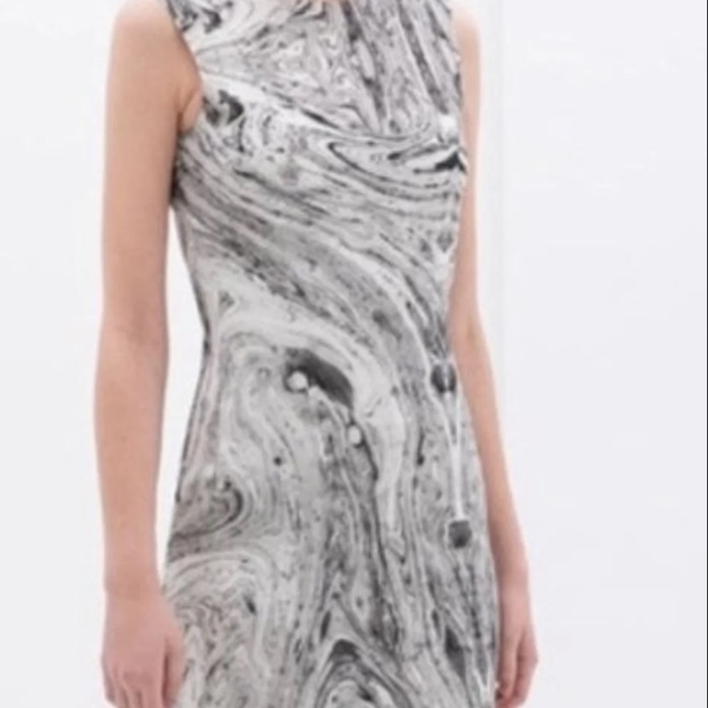 Zara WB Collection marble pattern bodycon dress